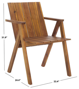 Safavieh Tucker Stacking Chair In Teak - Elegant, Space-saving Design For Home Or Office Décor & Comfort Teak Wood Pat6802a