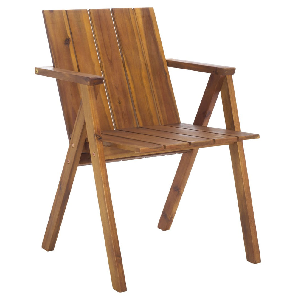 Safavieh TUCKER Stacking Chair - Elegant Teak Design for Indoor/Outdoor Use, Space-Saving Storage Solution PAT6802A