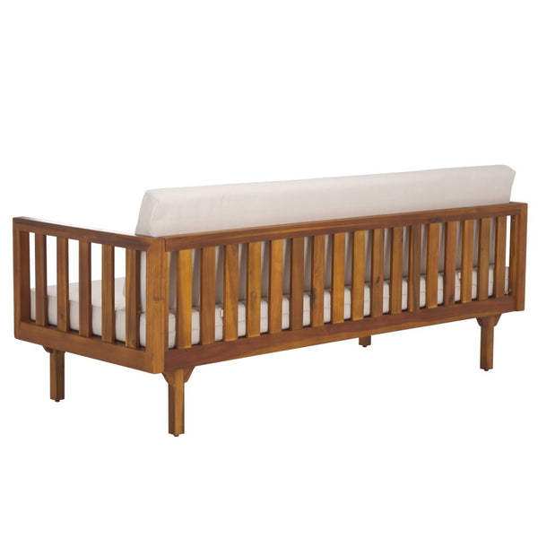 Safavieh Napoli 3-seater Bench - Timeless Outdoor Seating For Relaxation And Entertaining In Style Teak Brown ,Cream Wood Pat6804a
