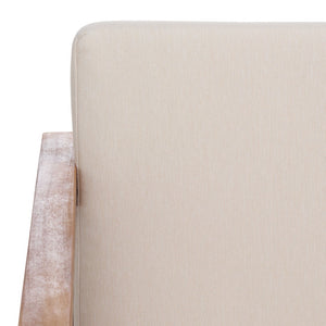 Safavieh Napoli 3-seater Bench - Timeless Outdoor Seating For Relaxation And Entertaining In Style Teak Brown ,Cream Wood Pat6804a