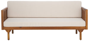 Safavieh Napoli 3-seater Bench - Timeless Outdoor Seating For Relaxation And Entertaining In Style Teak Brown ,Cream Wood Pat6804a