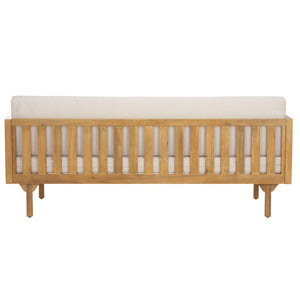 Safavieh Napoli 3-seater Bench - Timeless Outdoor Seating For Relaxation And Entertaining In Style Oak ,Cream Wood Pat6804b