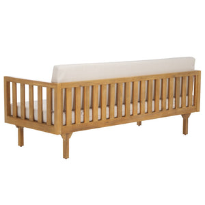 Safavieh Napoli 3-seater Bench - Timeless Outdoor Seating For Relaxation And Entertaining In Style Oak ,Cream Wood Pat6804b