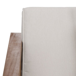 Safavieh Napoli Bench & Bed - Versatile Outdoor Seating, Luxurious Comfort For Relaxation And Style Teak Brown ,Cream Wood Pat6805a