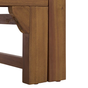 Safavieh Napoli Bench & Bed - Versatile Outdoor Seating, Luxurious Comfort For Relaxation And Style Teak Brown ,Cream Wood Pat6805a