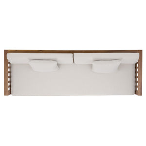 Safavieh Napoli Bench & Bed - Versatile Outdoor Seating, Luxurious Comfort For Relaxation And Style Teak Brown ,Cream Wood Pat6805a