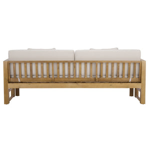Safavieh Napoli Bench & Bed - Versatile Outdoor Seating, Luxurious Comfort For Relaxation And Style Oak ,Cream Wood Pat6805b