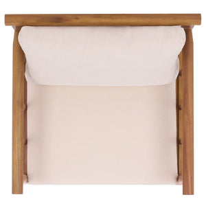 Safavieh Cardori Chair Set Of 2 - Elegant Teak Frame With Cream Cushioned Seats For Stylish Comfort Teak Brown ,Cream Wood,Fabric,Foam Pat6807a-set2