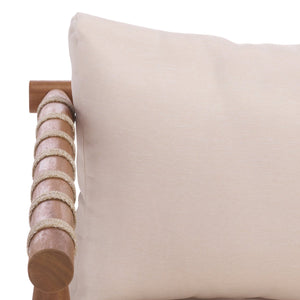 Safavieh Sabrina Chair Set Of 2 – Stylish Teak & Creme Outdoor Seating For Comfortable Relaxation & Elegance Teak Brown ,Cream Wood,Fabric,Foam Pat6809a-set2