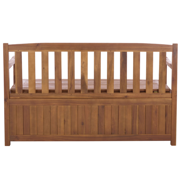 Safavieh Kelter Bench Box - Elegant Teak Wood Storage Seat For Stylish Home Decor & Outdoor Spaces Teak Wood Pat6813a