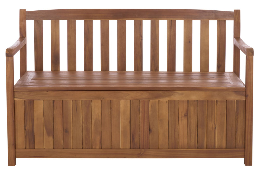 Safavieh KELTER Bench Box - Elegant Teak Storage Bench for Home & Patio, Stylish & Versatile Design PAT6813A
