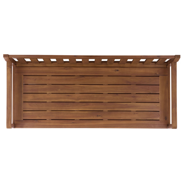 Safavieh Kelter Bench Box - Elegant Teak Wood Storage Seat For Stylish Home Decor & Outdoor Spaces Teak Wood Pat6813a