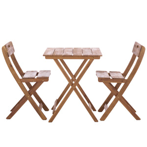 Safavieh Austin Teak Bistro Set - Elegant Outdoor Seating For Garden, Patio & Intimate Gatherings, Perfect Comfort Teak Wood Pat6814a