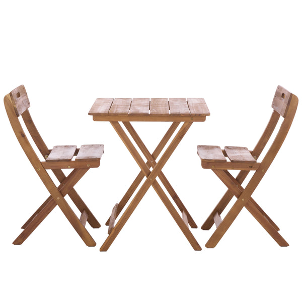 Safavieh Austin Teak Bistro Set - Elegant Outdoor Seating For Garden, Patio & Intimate Gatherings, Perfect Comfort Teak Wood Pat6814a