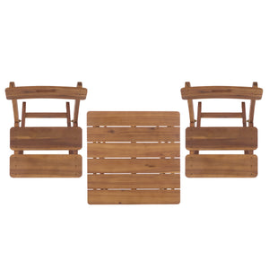 Safavieh Austin Teak Bistro Set - Elegant Outdoor Seating For Garden, Patio & Intimate Gatherings, Perfect Comfort Teak Wood Pat6814a