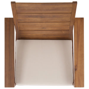 Chania Adirondack Chair With Foam-Cushioned Seat, Weather-Resistant Wood Frame, Ergonomic Lounge Comfort For Patios