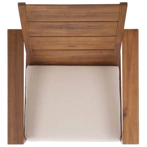 Chania Adirondack Chair With Foam-Cushioned Seat, Weather-Resistant Wood Frame, Ergonomic Lounge Comfort For Patios