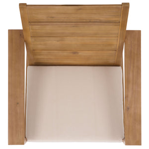 Chania Adirondack Chair With Foam-Cushioned Seat, Weather-Resistant Wood Frame, Ergonomic Lounge Comfort For Patios