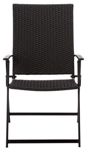 Simon Folding Chair Set Of 2 – Weather‑Resistant Rattan‑Textilene Seats, Sturdy Metal Frame, Foldable Storage