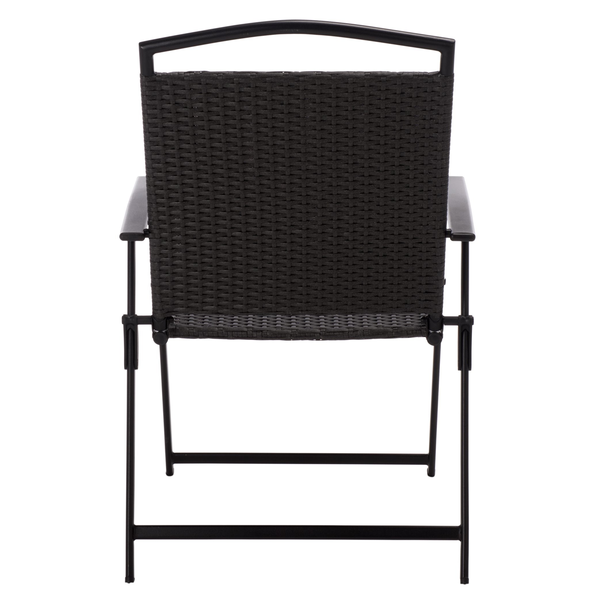 Dory Folding Chair Set Of 2 – Modern Woven Rattan Seating, Lightweight