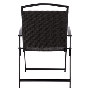 Dory Folding Chair Set Of 2 – Modern Woven Rattan Seating, Lightweight Foldable Patio & Dining Chairs