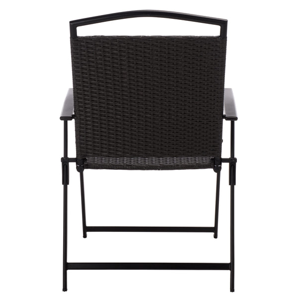 Dory Folding Chair Set Of 2 – Modern Woven Rattan Seating, Lightweight Foldable Patio & Dining Chairs