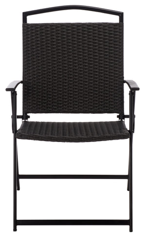 Dory Folding Chair Set Of 2 – Modern Woven Rattan Seating, Lightweight Foldable Patio & Dining Chairs