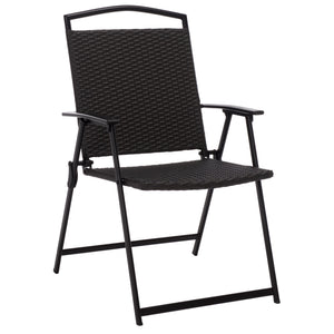 Dory Folding Chair Set Of 2 – Modern Woven Rattan Seating, Lightweight Foldable Patio & Dining Chairs
