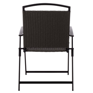 Dory Folding Chair Set Of 2 – Modern Woven Rattan Seating, Lightweight Foldable Patio & Dining Chairs
