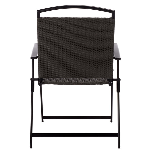 Dory Folding Chair Set Of 2 – Modern Woven Rattan Seating, Lightweight Foldable Patio & Dining Chairs