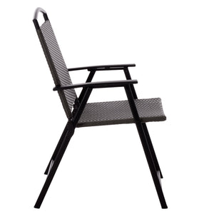 Dory Folding Chair Set Of 2 – Modern Woven Rattan Seating, Lightweight Foldable Patio & Dining Chairs