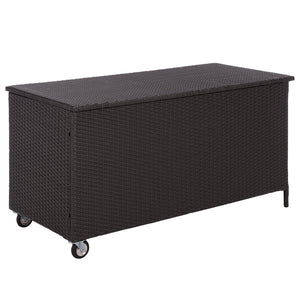 Kent Cushion Box With Weather-Resistant Rattan Finish — Durable Metal Frame, Spacious Outdoor Storage