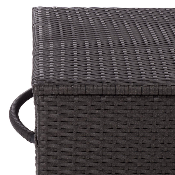 Kent Cushion Box With Weather-Resistant Rattan Finish — Durable Metal Frame, Spacious Outdoor Storage