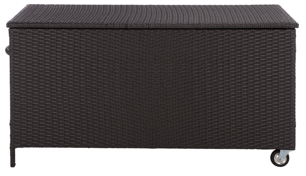 Kent Cushion Box With Weather-Resistant Rattan Finish — Durable Metal Frame, Spacious Outdoor Storage