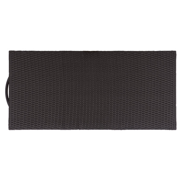 Kent Cushion Box With Weather-Resistant Rattan Finish — Durable Metal Frame, Spacious Outdoor Storage