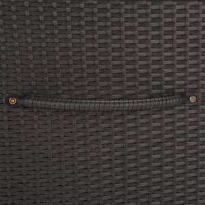 Kent Large Cushion Box Rattan Storage Chest With Metal Frame, Weather-Resistant, Compact 61X32x37 Cm