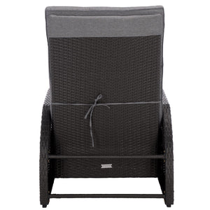 Millman Recliner Chair With Weather-Ready Rattan Frame And Plush Foam Cushion For Patio Comfort
