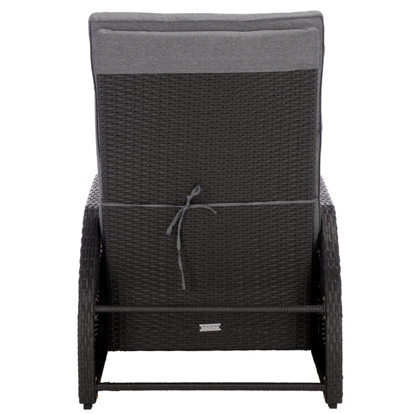 Millman Recliner Chair With Weather-Ready Rattan Frame And Plush Foam Cushion For Patio Comfort