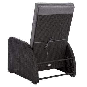 Millman Recliner Chair With Weather-Ready Rattan Frame And Plush Foam Cushion For Patio Comfort