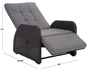 Millman Recliner Chair With Weather-Ready Rattan Frame And Plush Foam Cushion For Patio Comfort