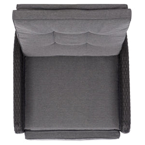 Millman Recliner Chair With Weather-Ready Rattan Frame And Plush Foam Cushion For Patio Comfort
