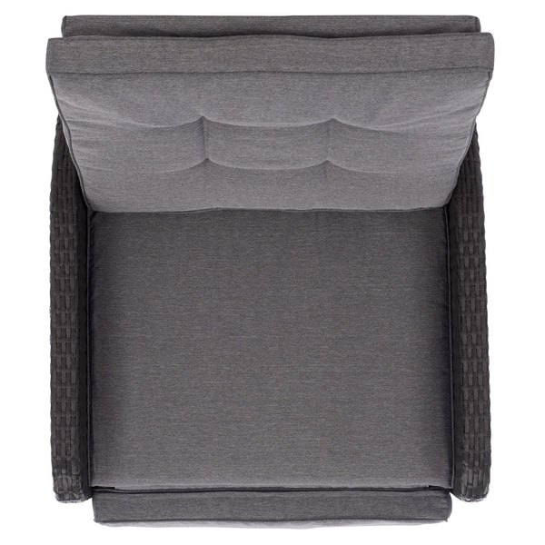 Millman Recliner Chair With Weather-Ready Rattan Frame And Plush Foam Cushion For Patio Comfort