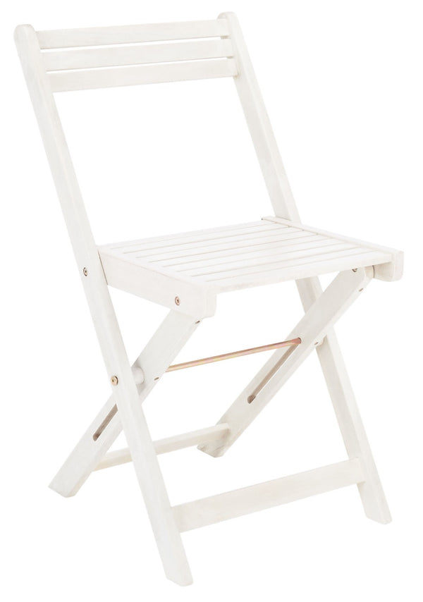 Safavieh ARVIN Outdoor Dining Set with Space-Saving Table and 4 Foldable Chairs for Stylish Gatherings White PAT7001D