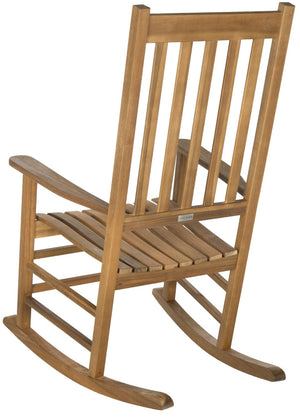 Safavieh SHASTA Rocking Chair - Timeless Comfort for Outdoor Spaces, Crafted from Sustainable Acacia Wood Natural PAT7002A