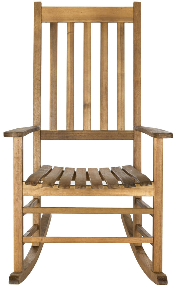 Safavieh SHASTA Rocking Chair - Timeless Comfort for Outdoor Spaces, Crafted from Sustainable Acacia Wood Natural PAT7002A