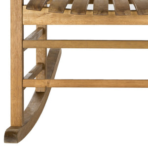 Safavieh SHASTA Rocking Chair - Timeless Comfort for Outdoor Spaces, Crafted from Sustainable Acacia Wood Natural PAT7002A