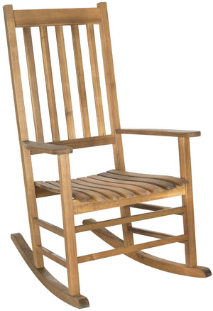 Safavieh SHASTA Rocking Chair - Timeless Comfort for Outdoor Spaces, Crafted from Sustainable Acacia Wood Natural PAT7002A
