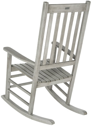 Safavieh SHASTA Rocking Chair - Timeless Comfort for Outdoor Spaces, Crafted from Sustainable Acacia Wood Grey PAT7002B