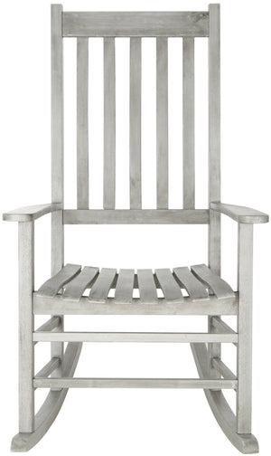Safavieh SHASTA Rocking Chair - Timeless Comfort for Outdoor Spaces, Crafted from Sustainable Acacia Wood Grey PAT7002B