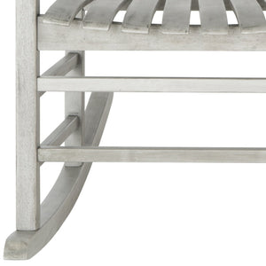 Safavieh SHASTA Rocking Chair - Timeless Comfort for Outdoor Spaces, Crafted from Sustainable Acacia Wood Grey PAT7002B